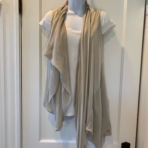 Rick Owens beige draped vest